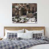 Kloster im Winterschnee (von Karl Lessing) Leinwanddruck (Insitu (Schlafzimmer))