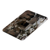 Kloster im Winterschnee (von Karl Lessing) Magnet (Linke Seite)