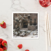 Kloster im Winterschnee (von Karl Lessing) Serviette (Beispiel)