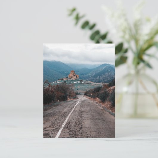 Kloster Jvari Georgia Postkarte (Stehend Vorderseite)