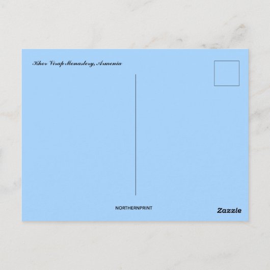Kloster Khor Virap in Armenien Postkarte (Rückseite)