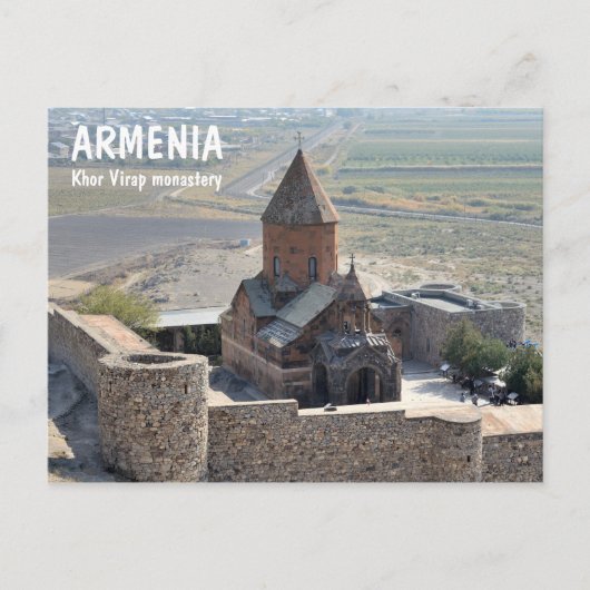 Kloster Khor Virap in Armenien Postkarte (Vorderseite)