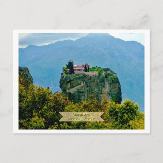 Kloster, Meteora, Griechenland Postkarte (Vorderseite)
