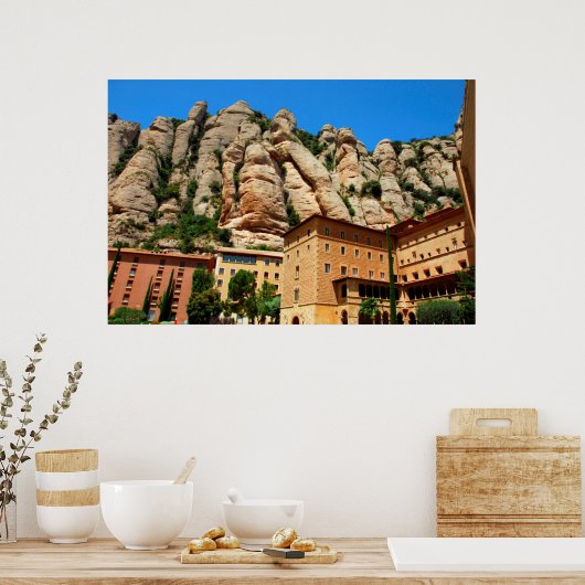 Kloster Montserrat, Katalonien, Spanien Poster (Küche)