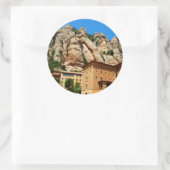 Kloster Montserrat, Katalonien, Spanien Runder Aufkleber (Tasche)