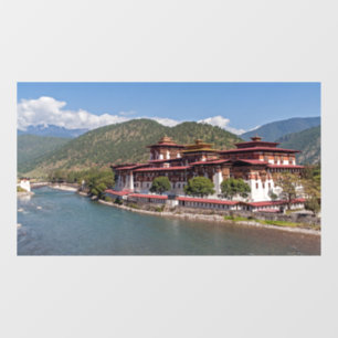 Kloster Punakha Dzong - Bhutan, Asien Fensteraufkleber