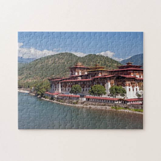 Kloster Punakha Dzong - Bhutan, Asien Puzzle (Horizontal)