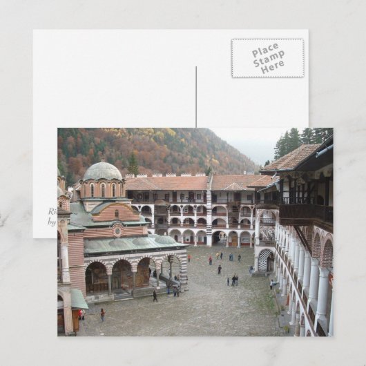 Kloster Rila Postkarte (Vorne/Hinten)