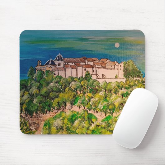 Kloster San Miguel Gemälde von Alfred Fox Mousepad (Mit Mouse)