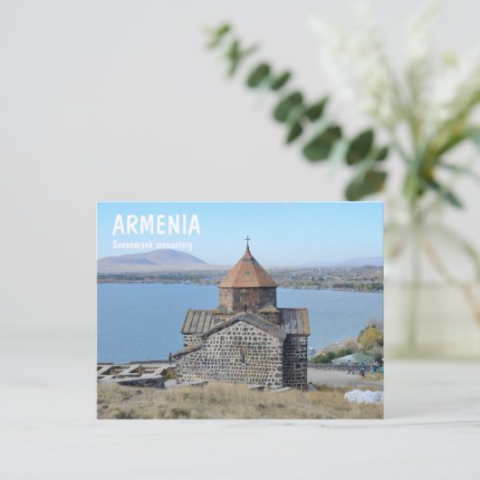 Kloster Sevanavank in Armenien Postkarte (Stehend Vorderseite)