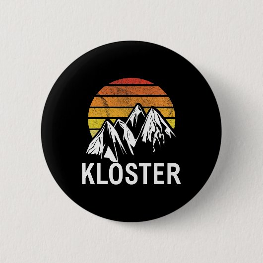 Kloster Swiss Alp Schweiz Ski Resort Snowboard Button (Vorderseite)