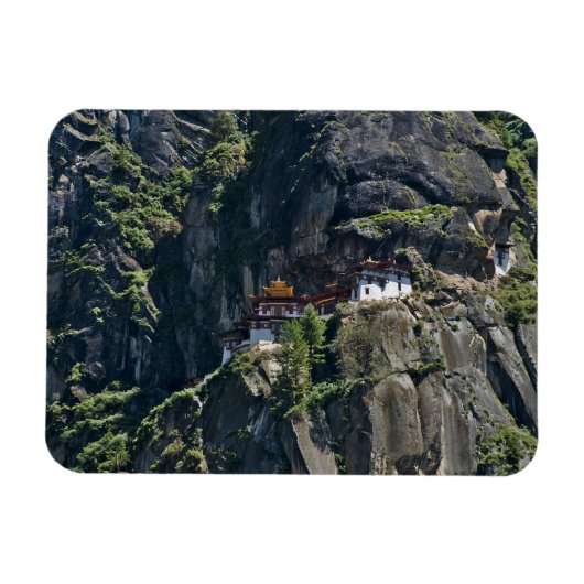 Kloster Taktsang auf der Klippe, Paro, Bhutan Magnet (Horizontal)