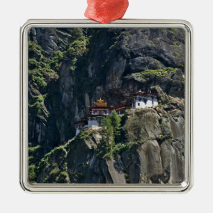Kloster Taktsang auf der Klippe, Paro, Bhutan Silbernes Ornament