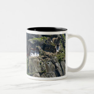 Kloster Taktsang auf der Klippe, Paro, Bhutan Zweifarbige Tasse