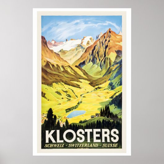 Klosters Alpine Resort Village Graubünden Poster (Vorne)
