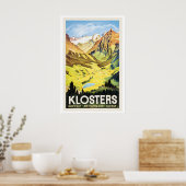 Klosters Alpine Resort Village Graubünden Poster (Küche)