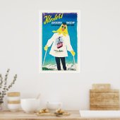 Klosters Gotschna Parsenn Luftseilbahn Vintage Ski Poster (Küche)