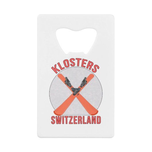 Klosters, Schweiz Geldbeutel Flaschenöffner (Vorderseite)