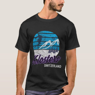 Klosters Schweizer Alpen Schweiz Skigebiet Snowboa T-Shirt