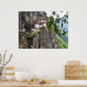 Klostertempel Bhutan Taktsang - Tigernest Poster (Küche)