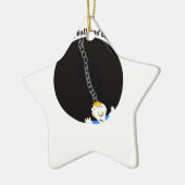 Klotz am Bein Keramikornament (Links)