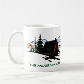 Klotz-Cabin See-Haus-Holz-kundenspezifische Tasse (Links)
