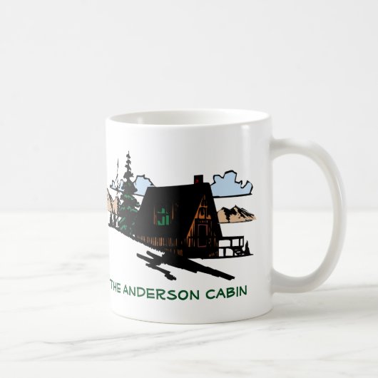 Klotz-Cabin See-Haus-Holz-kundenspezifische Tasse (Rechts)