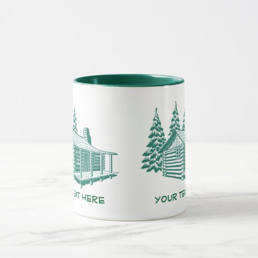 Klotz-Cabin See-Haus-Holz-kundenspezifische Tasse (Zentrum)
