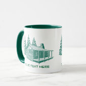 Klotz-Cabin See-Haus-Holz-kundenspezifische Tasse (Vorderseite Links)