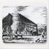 Klotz-Herstellung Mousepad (Vorne)