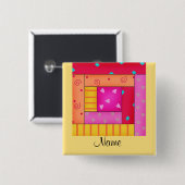 Klotz-Kabinen-Speicherbereichsname-Knopf-Abzeichen Button (Vorne & Hinten)