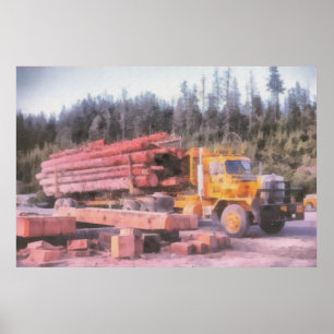 Klotz-LKW-Druck Poster