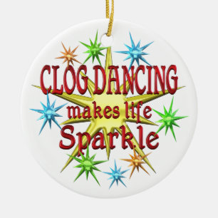 Klotz-Tanzen-Glitzern Keramikornament