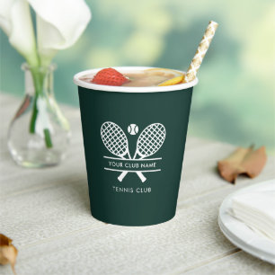 Klubname Tennis Team Weißes Logo hinzufügen Pappbecher