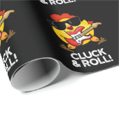 Kluck and Roll Funny Chicken Puff Dark BG Geschenkpapier (Rolleneckpunkt)