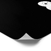 Kluck and Roll Funny Chicken Puff Dark BG Poster (Ecke)