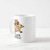 Kluck and Roll Funny Rock'n'Roll Chicken Puff Kaffeetasse (Vorderseite Links)