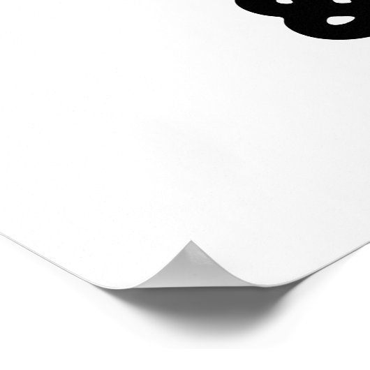 Kluck and Roll Funny Rock'n'Roll Chicken Puff Poster (Ecke)