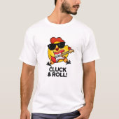 Kluck and Roll Funny Rock'n'Roll Chicken Puff T-Shirt (Vorderseite)