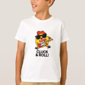 Kluck and Roll Funny Rock'n'Roll Chicken Puff T-Shirt (Vorderseite)