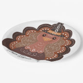 Kluck! Türkei Erntedank & Fußball Pappteller (Schrägansicht)