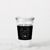 Klug als mein Hund Akrylus Tumbler Acryltrinkbecher (Rückseite)