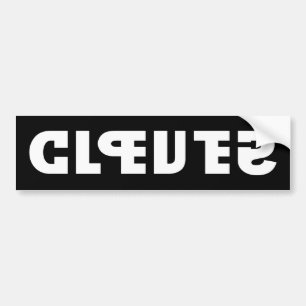 Klug auf dem Aufkleber, stupid im Spiegel Autoaufkleber