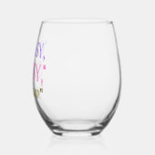 "Klug, sauber und ein bisschen schlecht." Weinglas Ohne Stiel (Rechts)