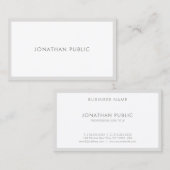 Klug und modern Elegant Minimalistisch Schlicht Visitenkarte (Vorne/Hinten)