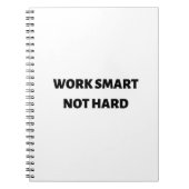 Klug und nicht hart arbeiten notizblock (Vorderseite)