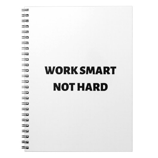 Klug und nicht hart arbeiten notizblock (Vorderseite)
