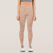 Klug und stilvoll Tan Capris Leggings (Vorderseite)