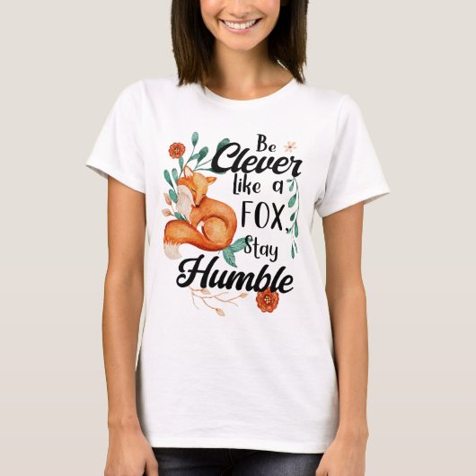 Klug wie Fox, Humbel, Wildtiere T-Shirt (Vorderseite)