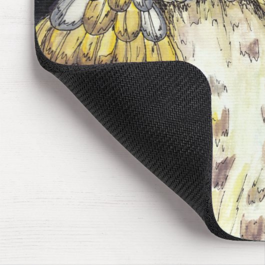 Kluge alte Eule Mousepad (Ecke)